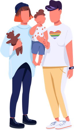 Família do mesmo sexo  Ilustração