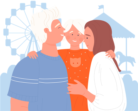 Família feliz  Illustration