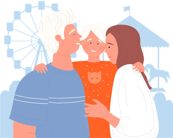 Família feliz  Illustration