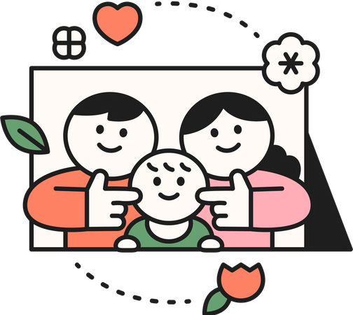 Família feliz  Ilustração
