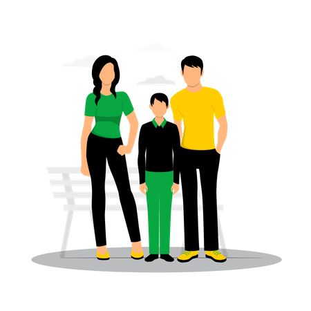 Família feliz  Ilustração