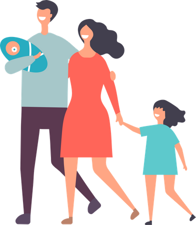 Família feliz  Ilustração