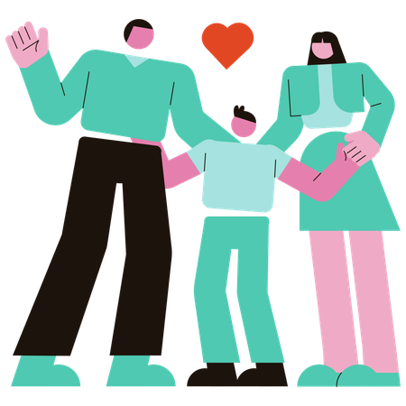 Família feliz  Ilustração