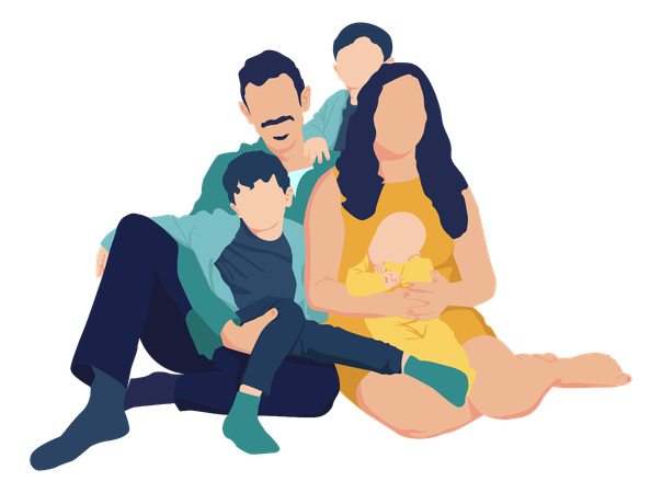 Família pequena  Ilustração
