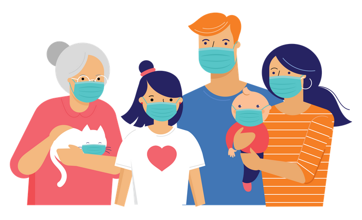 Família reunida  Illustration