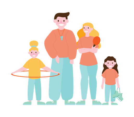 Família Saudável  Ilustração