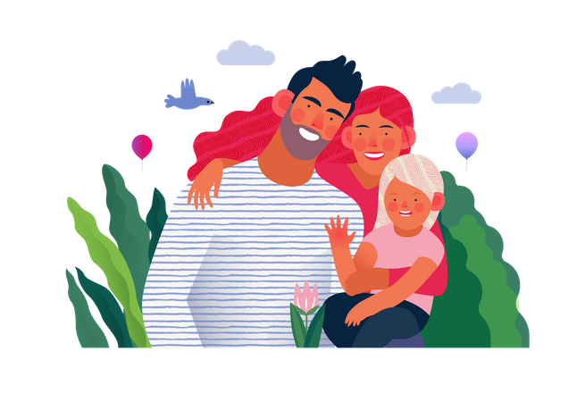 Familie  Illustration