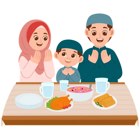 Familien-Iftar Ramadan  Illustration