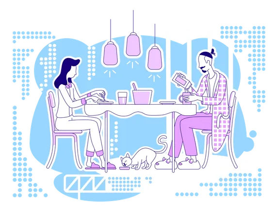 Familienessen  Illustration