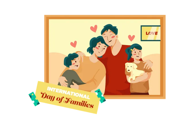 Familienfoto  Illustration