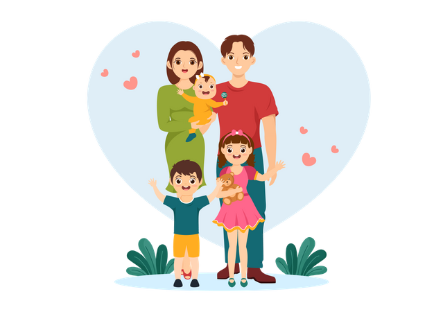 Familienliebe  Illustration