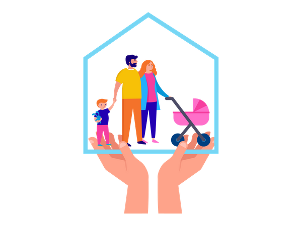 Familienpflege  Illustration