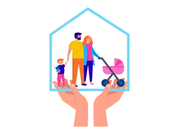 Familienpflege  Illustration