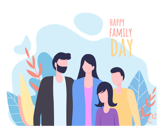 Familientag  Illustration