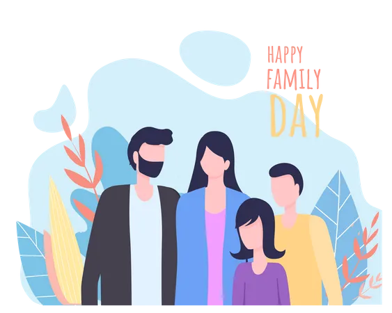 Familientag  Illustration