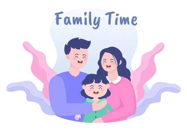 Familienzeit  Illustration