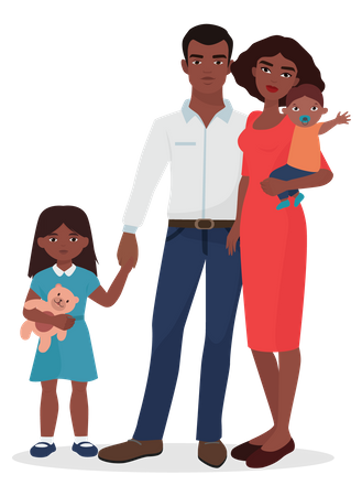 Famille heureuse  Illustration