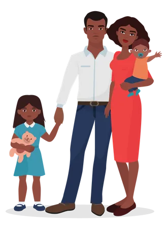 Famille heureuse  Illustration