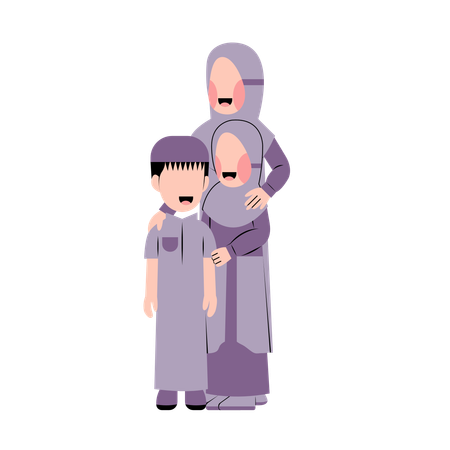 Famille islamique  Illustration