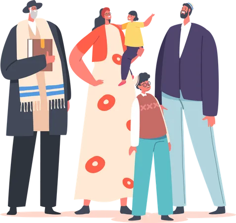 Famille juive  Illustration