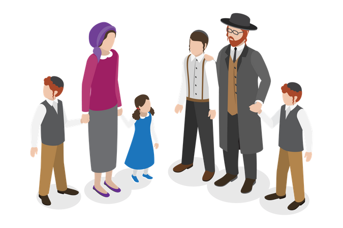 Famille juive  Illustration
