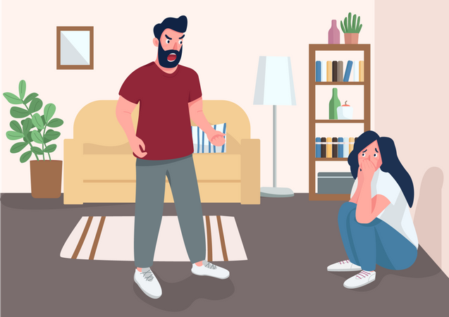 Family abuse  Illustration