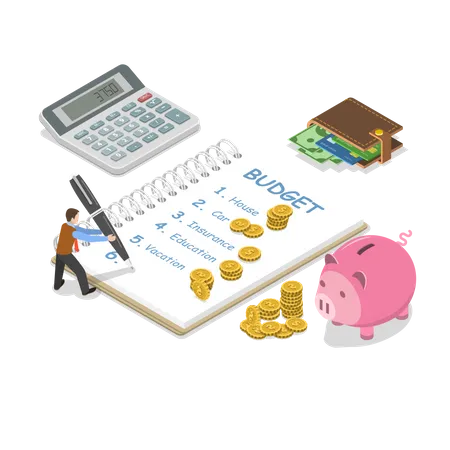 Family budget planning  Illustration