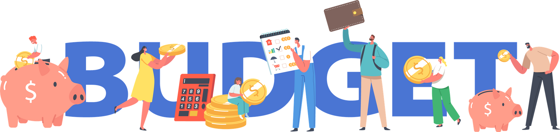 Family budget planning  イラスト