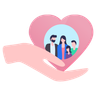 illustration for love family