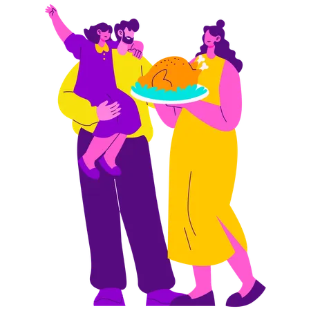 Family Celebration  Illustration