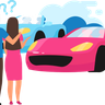 couple purchasing vehicle illustration free download