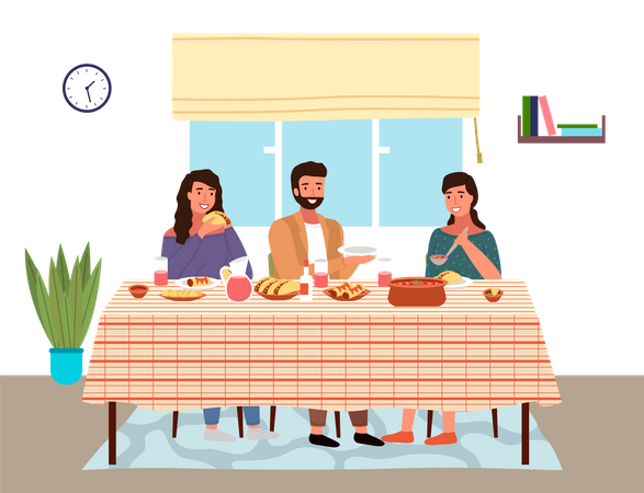 Family dinner  Illustration