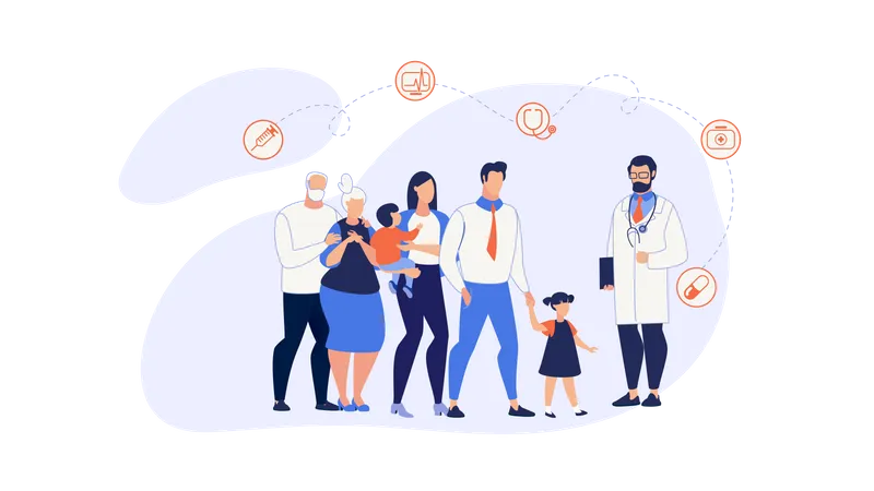 Family Doctor Illustration