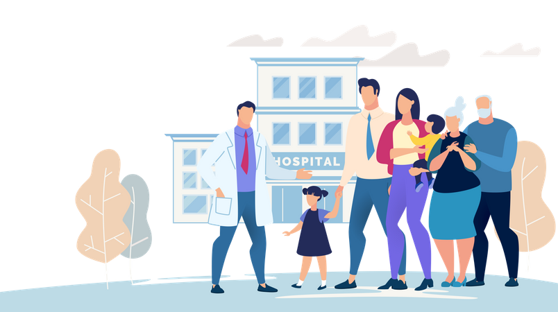 Family doctor consultation  Illustration