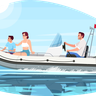 illustrations of speed boat
