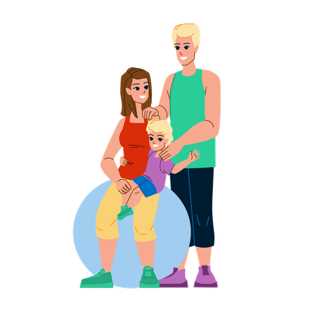 Family fitness  Illustration