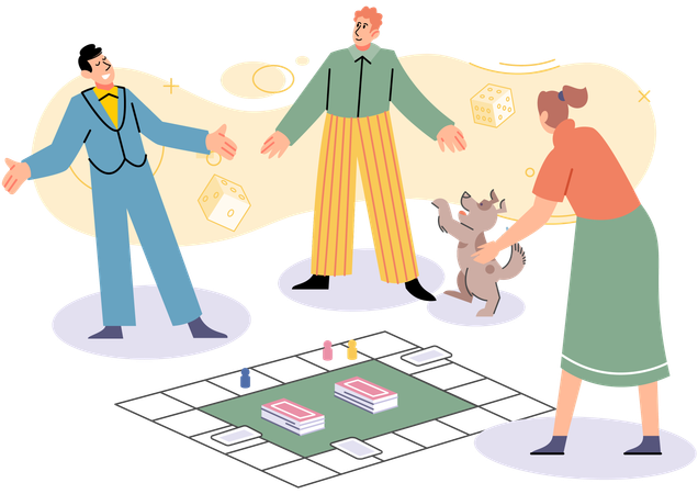 Family game nights filled with laughter friendly banter and endless fun  Illustration