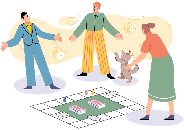 Family game nights filled with laughter friendly banter and endless fun  Illustration