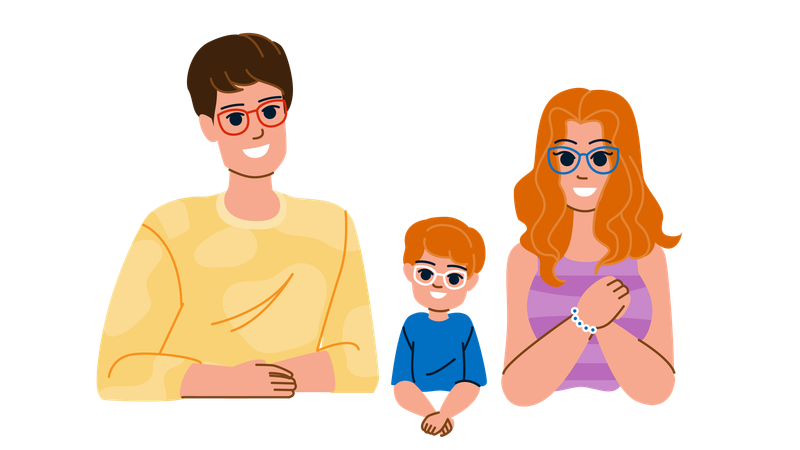 Family glasses  Illustration
