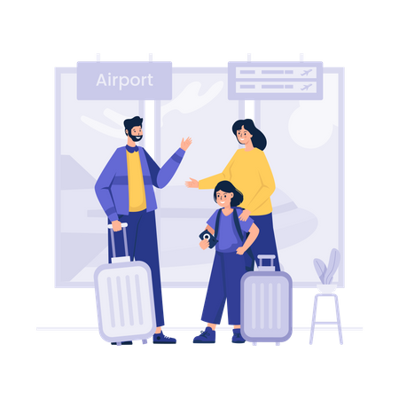 Family going on vacation  Illustration