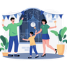 illustration for greeting new year