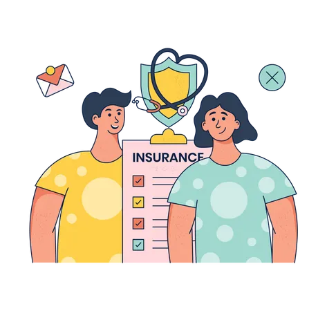 Family Health Insurance Illustration