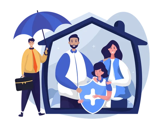 Family insurance Illustration