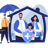 family insurance illustration svg
