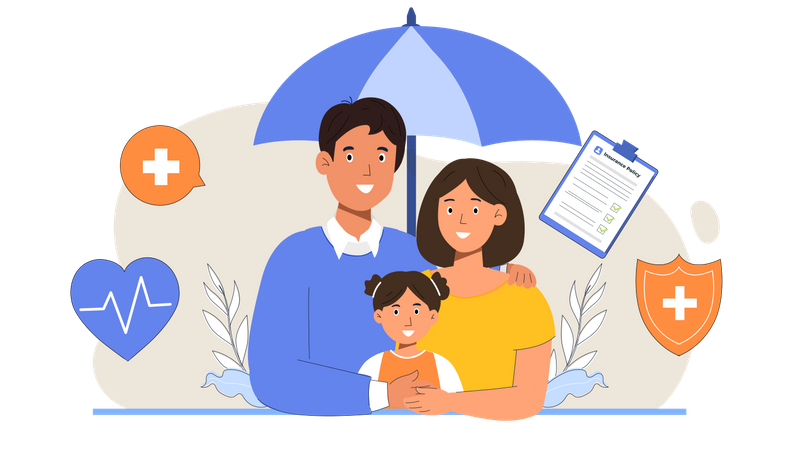 Family insurance  Illustration