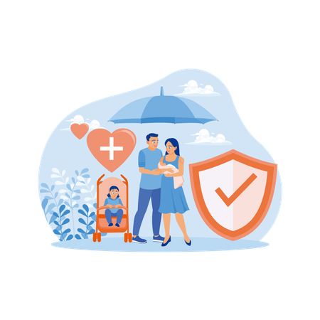 Family insurance  Illustration