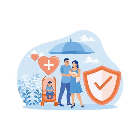 Family insurance  Illustration