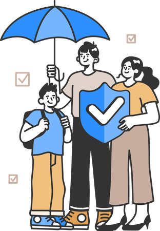 Family Insurance  Illustration