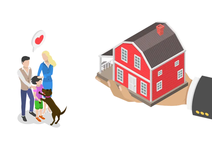 Family Investing house  Illustration