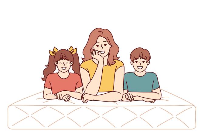 Family is enjoying their quality time  Illustration